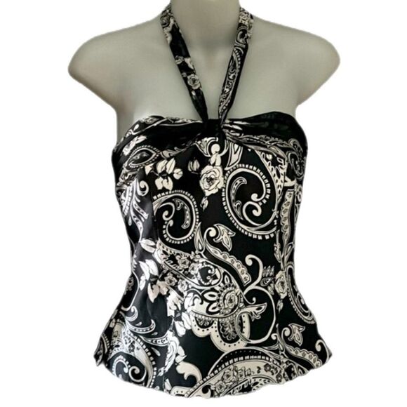 White House Black Market 100% Silk Halter Top, 4 - Picture 3 of 7